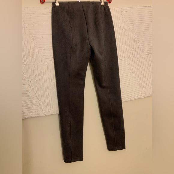 Tahari Grey/Steel Faux Leather Leggins - Picture 2 of 7